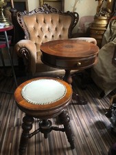 Jugendstil Klavier Hocker drehbar höhenverstellbar