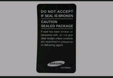 Original Samsung schwarz Hauptetikett äußere Versiegelung