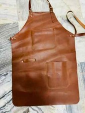 Schürze Leder Koch Metzger Kochen Grill Holzbearbeitung 100% Schweißen Schmie...