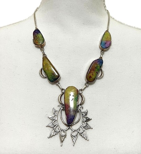 Boho regenbogen achat kette - boho,