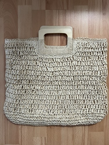 Sommertasche papier holzgriff - papier,
