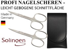 2x Solingen Nagelschere Edelstahl Chrom – Extra scharf mit gebogener Schneide 