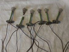 6 x sehr alte Straßenlampen, Modelleisenbahn, ca. 6 cm