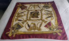 HERMÈS Vintage Seidentuch - Grand Uniforme - rot/bunt - 90 x 90 cm