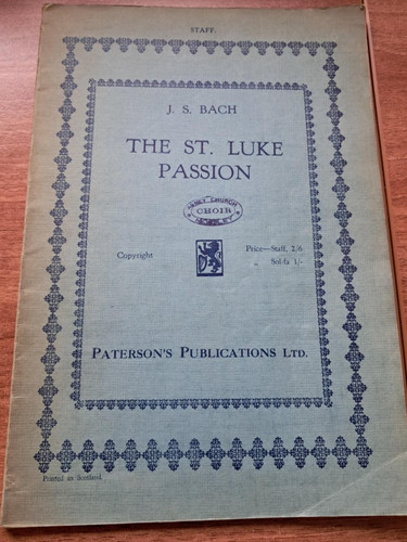 Bach the saint luke - j,