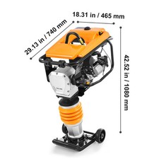 6,5PS 196cc Vibrationsstampfer Grabenstampfer Stampfer 740x465x1080mm