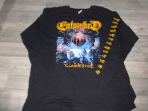 Entombed screen print shirt - screen, ls