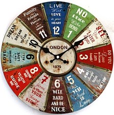 Vintage Wanduhr Wheel of