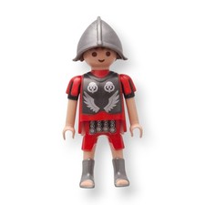 Playmobil Figur Römer Mann Rüstung Flügelwappen Helm Beinschutz Tunika Rot