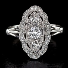67ct diamant navette ring - diamant,