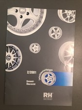 RH Alurad Katalog Tuning 2001 Gesamtübersicht Räder Reifen Felgen MB Porsche VW