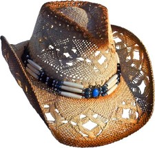 Cowboyhut mit Knochen Hutband