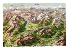 Postkarte Reliefkarte aus dem