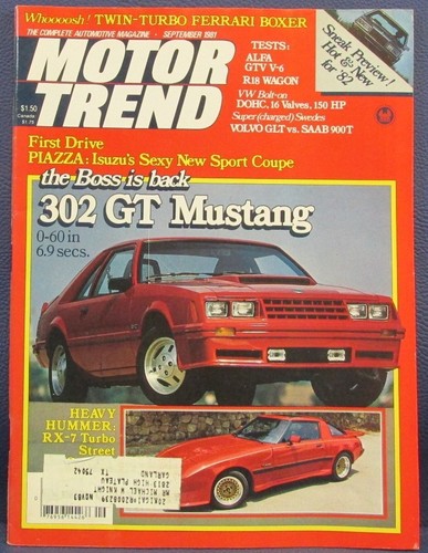 Motor trend magazine - trend, sept