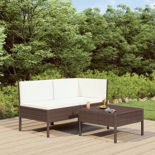 Polyrattan tlg garten - polyrattan, 3-tlg.