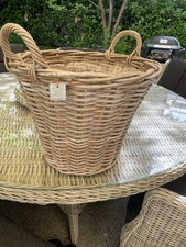 Pflanzkorb ø 35cm rund aus Rattan -kein Kunststoff Blumentopf Kübel Garten Weide