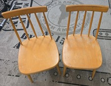2 alte Kinderstühle aus Holz, Marke Herlag, ca. 70er Jahre, Rarität