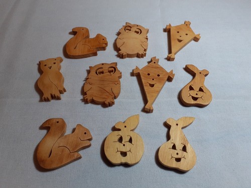 10x holzfiguren herbst - holzfiguren,