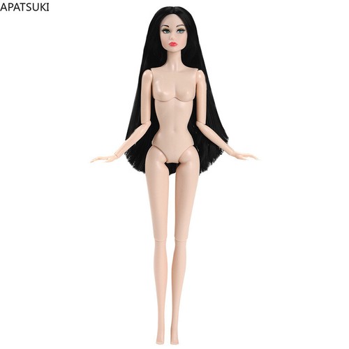 Schwarzes haar bjd puppe - haar, 12"
