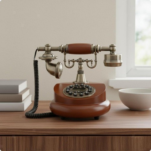 Holztelefon vintage stil - holztelefon, vintage-stil