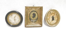3 frühe Biedermeier Miniatur