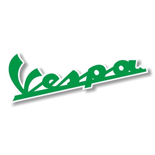 Vespa schrift grün pvc - vespa,