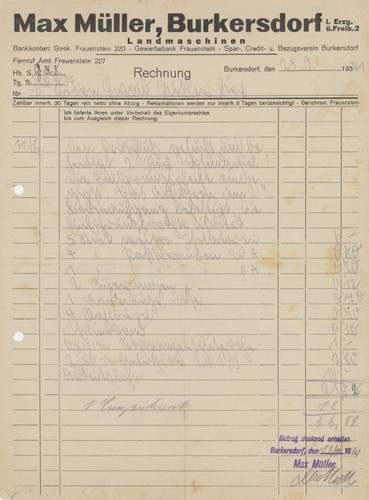 Rechnung burkersdorf müller - rechnung,