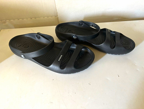 Crocs black strappy slingback - crocs,