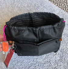 Neu. Tintamar VIP Zwei Handtaschen Organizer Nylon Bag-in-Bag Aufbewahrung. schwarz