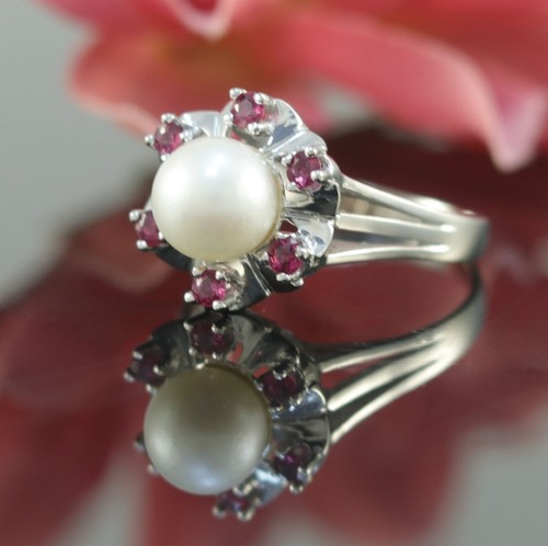 Perl rubin ring 585er - /, 14