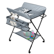 Baby Wickeltisch Wickelkommode Bett Unterlage Wickelkombination Klappbar Rollen