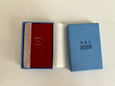 Mini-Notizbuch von SMYTHSON, Lammleder, "BORN TO SHOP", Scharlachrot,neu, OVP 