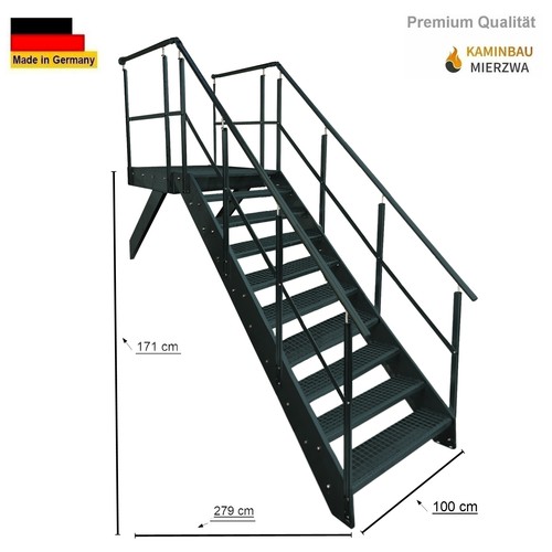 Stahltreppe treppe anthrazit - stahltreppe,