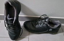 Footjoy FJ Golfschuhe Herren Gr 46 Schwarz Leder mit Spikes