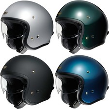 Shoei J.O Jethelm hochwertiger Fiberglas Motorrad Helm komfortabel m. Kurzvisier