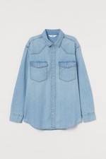 H&M Jeansbluse, Hellblau