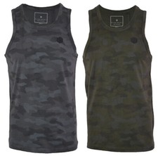 Herren Dissident Camouflage ärmellos Baumwolle Weste Armee Kampf Fitnessstudio Muskeln S-XXL