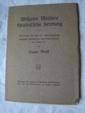 Eugen Wolff Wilhelm Meisters