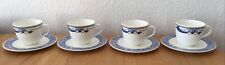 4x Hutschenreuther Kabuki Leonard Kaffeetasse+Untertasse Bone China WIE NEU-RAR