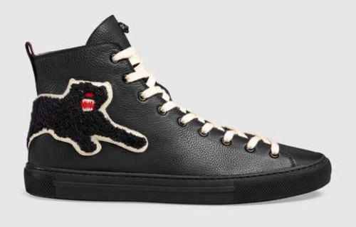 Gucci panther sneaker leder - gucci,