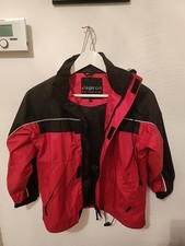 Regenjacke Gr 128 Rot Schwarz