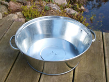 Zinkwanne Miniteich Wanne Pflanzschale Pflanztopf Kübel 42x36x13cm wasserdicht