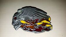Gürtelschnalle Buckle - Fire Wings Angels Skull - Vintage