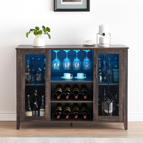 Wine bar cabinet with led - cabinet,