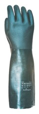 lange dicke Gummihandschuhe PVC Schutzhandschuhe grün 45 cm lang EN 388 Portwest