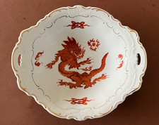 Alt Porzellan Schale rot