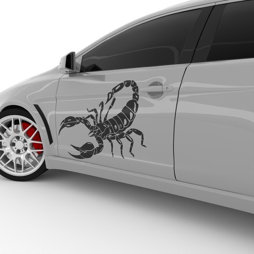 Skorpion seitendekor auto - seitendekor, |