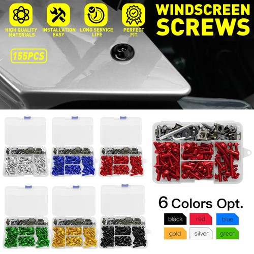 155x black fairing bolts - black,