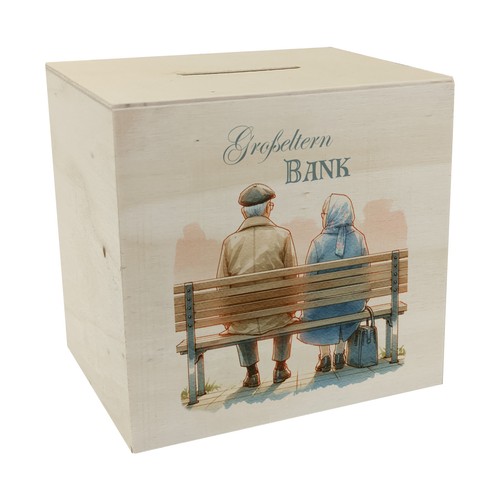 Großeltern auf einer - , bank