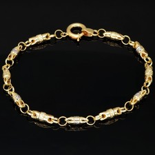 Greco Goldarmband Armband 585 14K ECHT Gold 22cm 4,5mm  NEU Ankerarmband